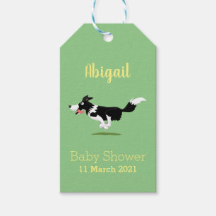 Etiquetas Para Regalos Funny Border Collie perro corriendo personalizado