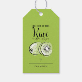 Etiquetas Para Regalos Funny Fruit Pun Kiwi Heart Valentine Tags