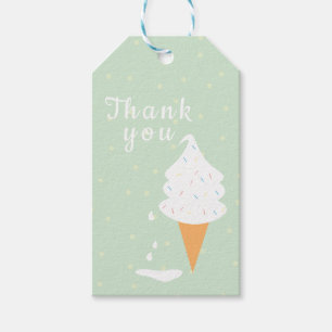Etiquetas Para Regalos Fusión De Cono De Helado De Vainilla Con Rociadore