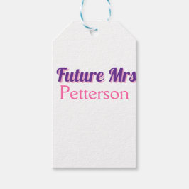 Etiquetas Para Regalos Futuro Sra. añadir parte de soltera boda de nombre