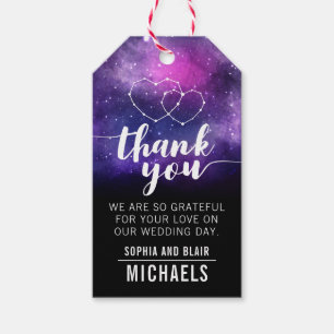 Etiquetas Para Regalos Galaxy Hearts Constellation Boda Gracias
