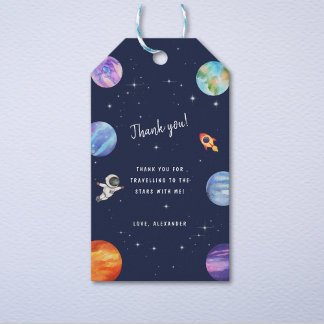 Etiquetas Para Regalos Galaxy Stars - Aniversario del espacio ultraterres