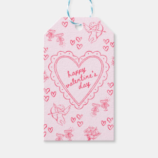 Etiquetas Para Regalos Galentine’s Day Valentine Girly Pink