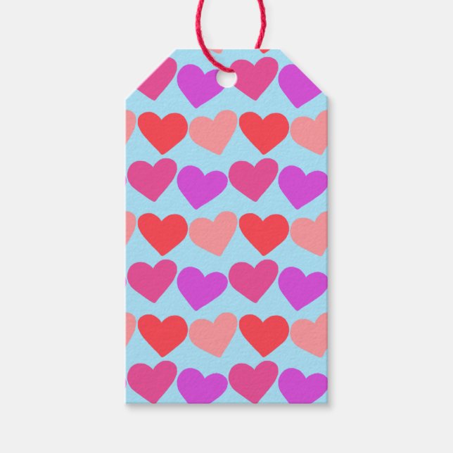 Etiquetas Para Regalos Galentines Valentines Hearts Groovy Retro PERSONAL (Anverso)