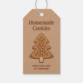 Etiquetas Para Regalos Galleta con forma de árbol de pan de jengibre - Ga