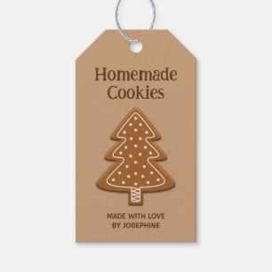 Etiquetas Para Regalos Galleta con forma de árbol de pan de jengibre - Ga