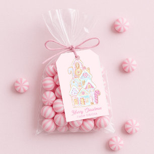 Etiquetas Para Regalos Galleta de Casa de Pan de Jengibre Pastel