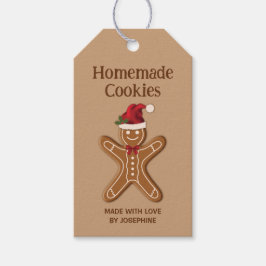 Etiquetas Para Regalos Galleta de Jengibre de Navidad - Galletas Caseras