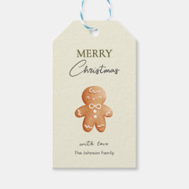 Etiquetas Para Regalos Galleta Pastel Taza de Cacao Feliz Navidad