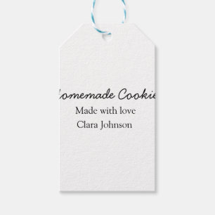 Etiquetas Para Regalos Galletas caseras añade tu nombre de texto personal
