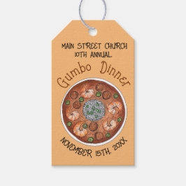 Etiquetas Para Regalos Gambas Gumbo Estofado Louisiana Sopa Cena
