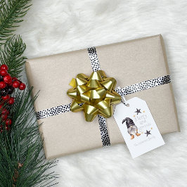 Etiquetas Para Regalos Gangnomo de acuarela de invierno para Navidades
