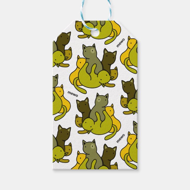 Etiquetas Para Regalos Gatitos de oliva (Anverso)