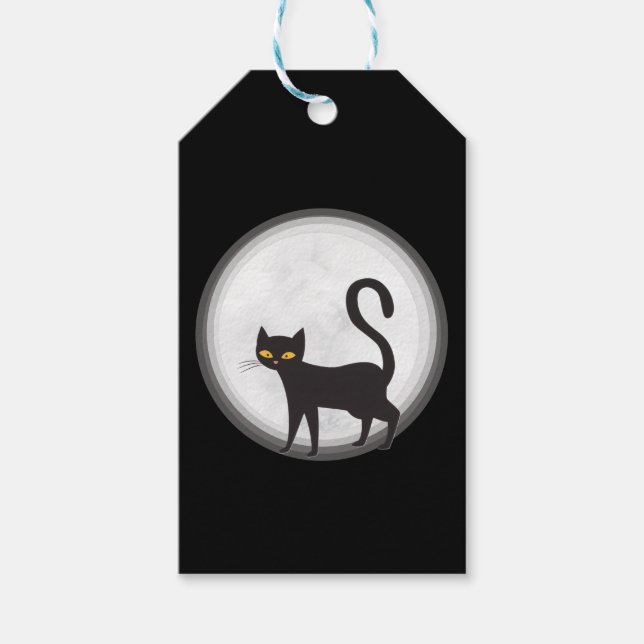 Etiquetas Para Regalos gato de halloween (Anverso)