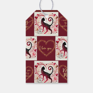 Etiquetas Para Regalos Gato de marrón - Papel de ajuste