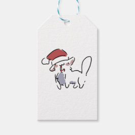 Etiquetas Para Regalos Gato de Navidad