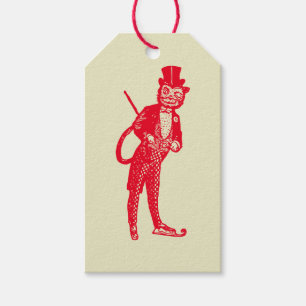 Etiquetas Para Regalos Gato de ópera sofisticada de época