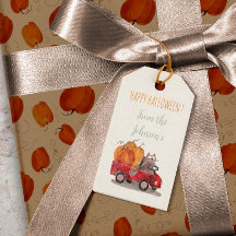 Gato gracioso Naranja Calabaza Personalizado Hallo