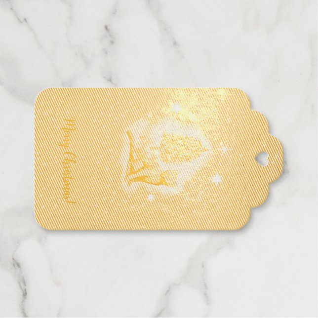 Etiquetas Para Regalos Gato navideño (Anverso (Horizontal))