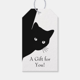 Etiquetas Para Regalos Gato Negro Astuto Un Regalo para Ti