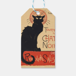 Etiquetas Para Regalos Gato negro chic Art Nouveau de Steinlen impresión 