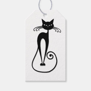 Etiquetas Para Regalos Gato negro flaco y caprichoso