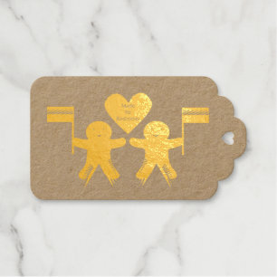 Etiquetas Para Regalos Gay Men Navidades Gingerbread Pareja Personalizado