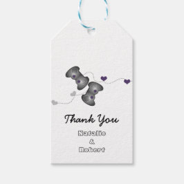 Etiquetas Para Regalos Geeky Gamers Boda Gift Tags Silver Purple