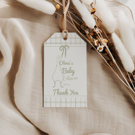 Etiquetas Para Regalos Género retro silenciosamente Goose Bebé Cinta neut