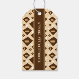 Etiquetas Para Regalos Geometría de tonos terrosos