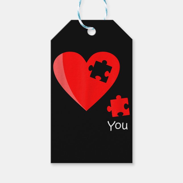 Etiquetas Para Regalos Gif de la camiseta del día de los valetines del ro (Anverso)