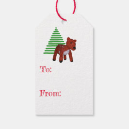 Etiquetas Para Regalos Gift Tag - Reindeer and Tree