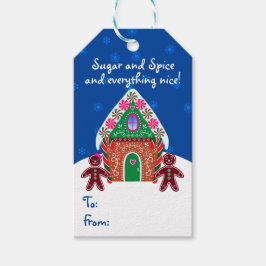 Etiquetas Para Regalos Gingerbread House Navidades dulces horneando
