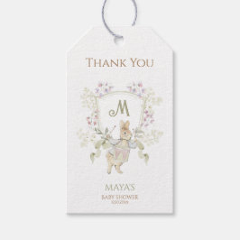 Etiquetas Para Regalos Gingham Peter the Rabbit Monograma Baby Shower