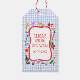 Etiquetas Para Regalos Gingham Picnic Moderno Cute PERSONALIZADO Bridal S