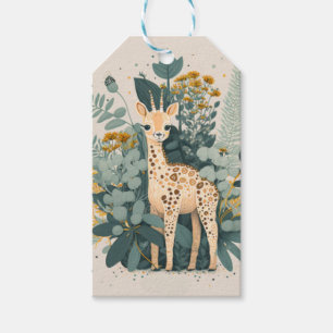 Etiquetas Para Regalos Girafa floral