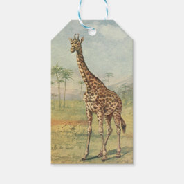 Etiquetas Para Regalos Giraffe de época