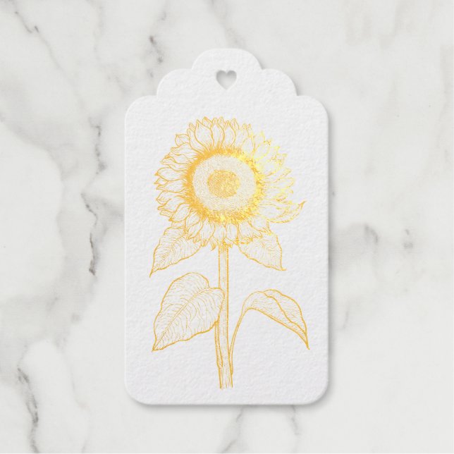 Etiquetas Para Regalos Girasol (Anverso)