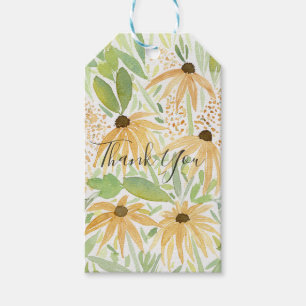 Etiquetas Para Regalos Girasol Acuarela Flor Silvestre