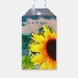Etiquetas Para Regalos Girasol en la playa tú eres mi sol