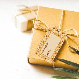 Etiquetas Para Regalos Girasol retro y acuarela rústica de granja