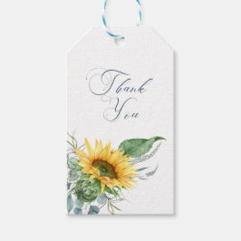 Etiquetas Para Regalos Girasoles Elegantes Agradecimiento Floral