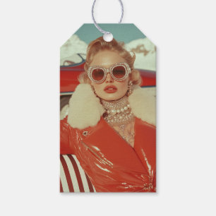 Etiquetas Para Regalos Glamoroso estilo retro invernal en un ambiente alp