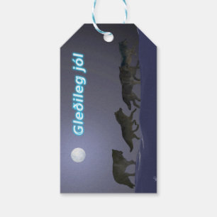 Etiquetas Para Regalos Gleðileg jól - Wolf Pack