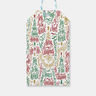 Etiquetas Para Regalos Glittery Merry Christmas and Joy Typography