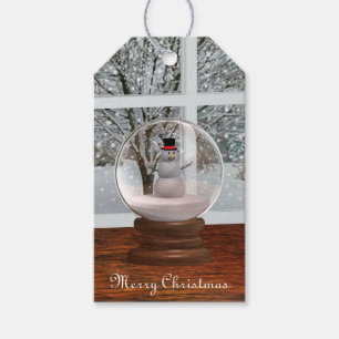 Etiquetas Para Regalos Globe Snowman Snow