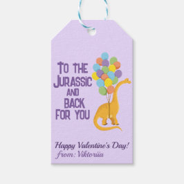 Etiquetas Para Regalos Globos coloridos dino niños San Valentín