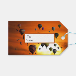 Etiquetas Para Regalos Globos de aire caliente en vuelo