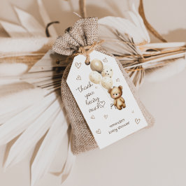 Etiquetas Para Regalos Globos de Osito de Peluche Gracias Osito Mucho