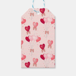 Etiquetas Para Regalos Globos Rojos, Rosados, Feliz Día de San Valentín S